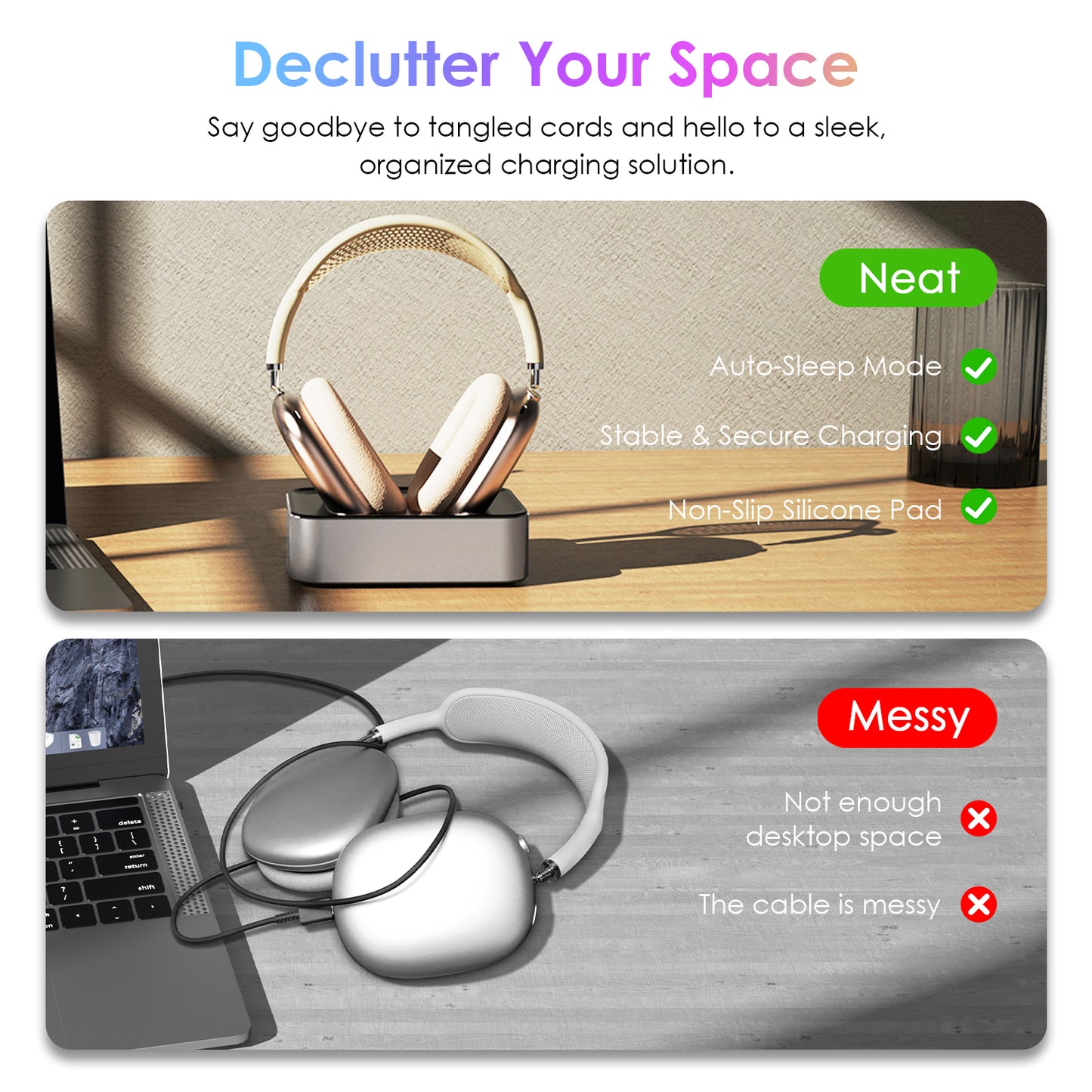 Headphone Charging Station for AirPods Max