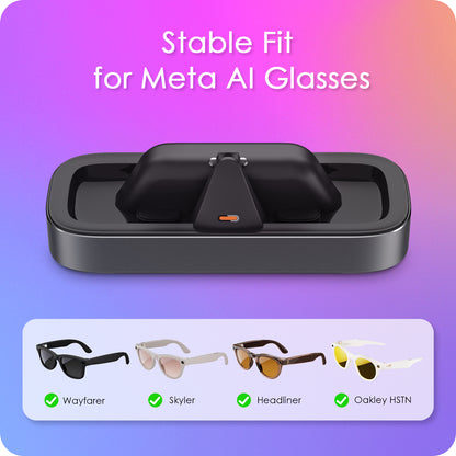 Charging Station with 5000mAh for Meta Ray-Ban&Oakley Glasses